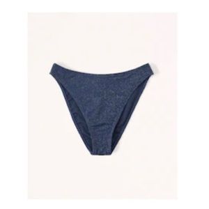 Abercrombie & Fitch Shimmer Mid-Rise High-Leg Moderate Bathing Suit Bottom